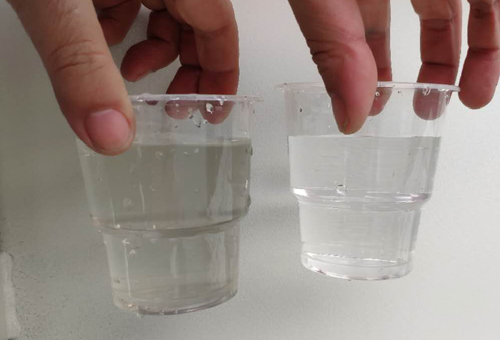 蘇州建林路黑臭河道治理項(xiàng)目-河水與超磁分離出水對(duì)比